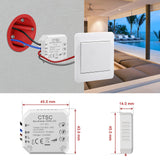 1 x RAW Customer Returns CTSC trailing edge dimmer - 220V LED dimmer - dimmer for LED - silent, dimmer suitable for dimmable LEDs, halogen bulb B2N  - RRP €33.99