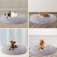 1 x Brand New CaiYuanGJ Calming Dog Bed Plush, Dog Bed, Washable Dog Bed, Fluffy Washable Dog Bed, Plush Dog Bed, Soft Plush Donut Pet Bed, for Medium, Small Dogs and Cats Gray  - RRP €18.14