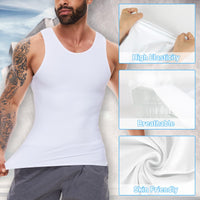 1 x RAW Customer Returns SLIMBELLE Shapewear Men s Compression Shirt Elastic Sleeveless Body Shaper Tight Undershirts Men s Tank Top Waist Shaper Figure-Shaping Tummy Control Undershirt Men White, L  - RRP €21.8