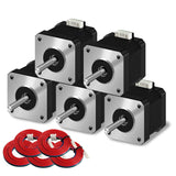 1 x RAW Customer Returns SIMAX3D Nema 17 stepper motor set 5 pieces 42 x 38 mm 1.5 A 2 phase 4 wires 1.8 degree with 39.3 inch cable for Creality CR-10 10S Ender 3 3D printer CNC extruder and Y axis - RRP €41.77