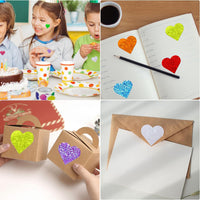 1 x Brand New 500 pieces heart-shaped sticker roll, 2.5 cm 8 colors self-adhesive heart-shaped stickers for teacher reward accessories, DIY scrapbooking cards decoration heart-shaped  - RRP €20.4