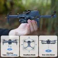 1 x RAW Customer Returns F407 drone with camera 4K with 360 active obstacle avoidance, RC drone quadcopter with FPV WiFi transmission, drones with optical flow positioning, dual cameras for beginners, 2 batteries - RRP €66.44