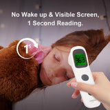 1 x RAW Customer Returns EUROPAPA Fever Thermometer for Babies, Children, Adults, Infrared Forehead Thermometer with Fever Alarm, C F Switch, 30 Times Measurement Memory - RRP €19.99