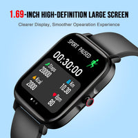 1 x RAW Customer Returns Smartwatch for women and men, 1.69 full touchscreen fitness tracker watch with pedometer, IP68 waterproof fitness watch, sleep monitor wristwatch, music control, sports watch activity tracker for Android IOS - RRP €32.88