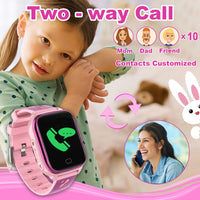 1 x RAW Customer Returns FRLONE Children s Smartwatch Phone - IP67 Waterproof Smartwatch Boys Girls with Touch Screen 5 Games Camera Alarm SOS Call - Digital Watch for 3-13 Years Children Birthday Gift Pink  - RRP €39.32