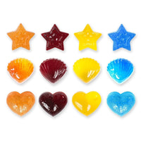 1 x RAW Customer Returns Gummy bear chocolate mold silicone molds and ice cube maker 6-piece set, chocolate molds, heart, star and shell molds for children - RRP €13.1