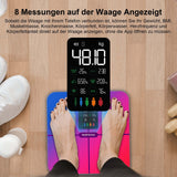 1 x RAW Customer Returns Body Fat Scale, Scale for People with Body Fat and Muscle Mass, 15 Body Data with Body Fat Analysis, Smart Scale with App, Large Display, - RRP €65.99