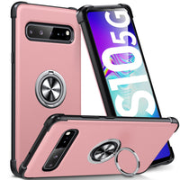 1 x RAW Customer Returns Supdeal Case Compatible with Samsung Galaxy S10 5G Case 6.7 , Mobile Phone Case Protective Case Shockproof with 360 Degree Magnetic Ring Stand, Bumper Case Cover Scratch-Resistant, Rose Gold - RRP €13.9