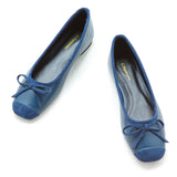 1 x RAW Customer Returns C.Paravano women s ballerinas Round Cap with Comfort Insole Flat Shoes 42,Navy Blue  - RRP €113.8