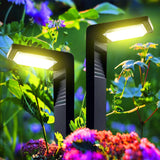 1 x RAW Customer Returns calflux solar path lights outside garden, 2 pieces LED lights outside bright solar lights solar path lights, waterproof solar garden lights solar lamps for outside floor, yard, walkway warm white  - RRP €36.99