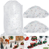 4 x Brand New Soft Artificial Fake Snow Christmas Snowflakes with Confetti Glitter Snow Blanket Decorations for Indoor Christmas Displays Village Christmas Tree 250 g 8.82 Ounce  - RRP €46.04