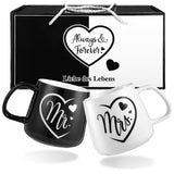 1 x RAW Customer Returns LIHAO Mr and Mrs Mugs Partner Mugs Bride and Groom Wedding Engagement Coffee Mug Cup Wedding Anniversary Gifts Wedding Mug 2 Pieces - RRP €17.59