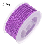 1 x Brand New sourcing map 2pcs Nylon Thread Twine Beading Cord 3mm Extra Strong Braided Nylon Crafting Cord for Bracelets Jewelry Making DIY Craft 4M 13 Ft, Light Purple - RRP €13.55