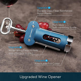 1 x RAW Customer Returns KITCHENDAO 3 in 1 Wing Corkscrew, Wine Corkscrew Wine Opener with Removable Foil Cutter, Built-in Beer Bottle Opener, Multifunctional Stable Durable Manual Wine Bottle Opener - RRP €18.14