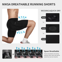 1 x RAW Customer Returns Niksa pack of 3 men s compression shorts, quick-drying base layer tights, sports underwear for tight, dry and breathable cycling shorts, sports shorts with mobile phone pocket - RRP €22.36