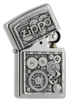 1 x RAW Customer Returns Zippo - Lighter, Gear Motif - RRP €44.41