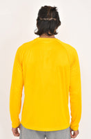 7 x Brand New FULL TIME SPORTS Men s Long Sleeve Polyester T-Shirts, Casual Crew Neck Tops, Pack of 2 Yellow, Light Grey, M  - RRP €193.2