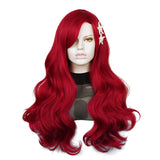 1 x RAW Customer Returns Long Wavy Red Wigs FVCENT Pelucas Red Curly for Women Costume Fun Cosplay Halloween With Starfish  - RRP €22.18