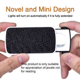 1 x RAW Customer Returns Glass Eye Magnifying Glass Jewelers Slide Out Pocket Magnifier Loupe with LED Small Portable Magnifying Glass Loupe Jewelry 30X 60X 90X Magnification with LED and UV Light Black  - RRP €15.7