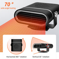 1 x RAW Customer Returns DAZZTIME Portable Car Heater, 12V 150W Car Heater, 2 in 1 Car Heating Windshield Defroster, Portable Car Heater, Car Heating Defroster, Car Demister - RRP €20.99