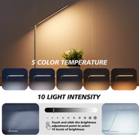 1 x RAW Customer Returns LED desk lamp with wireless charging, dimmable desk lamp 10 brightness and 5 color levels, USB connection, eye-friendly, 45 min auto timer, dimmable office lamp table lamp bedside lamp reading lamp - RRP €27.99