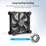 1 x RAW Customer Returns ELUTENG USB Fan 120mm PC Fan with 8 Protective Pads Shock Absorbing USB Fan with 3 Speed Levels 5V Computer Fan 120mm Compatible for Computer PS4 PS5 Laptop - RRP €17.7