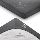 1 x RAW Customer Returns Laleni Set of 3 Crib Fitted Sheet 60x120-70x140 cm Oeko-Tex Certified, 100 Cotton, Breathable Jersey Baby Fitted Sheet, 130 g m , Anthracite - RRP €20.16