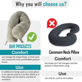 1 x RAW Customer Returns EPROICKS Travel Pillow Airplane, Can Bend Neck Pillow, Travel Neck Pillow Memory Foam for Neck, Chin, Waist, Knee, Head Support, Suitable for Buses, Trains, Bed, Office Gray  - RRP €20.98