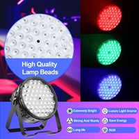 1 x RAW Customer Returns BETOPPER LED Par Spotlight 54x3W LED Stage Light with Auto Music Controlled DMX512, Party Light RGB 3-in-1 7 Color Stage Lighting, LED Par Light for Wedding Club Bar Concert Bars Show Party 1 piece  - RRP €56.52