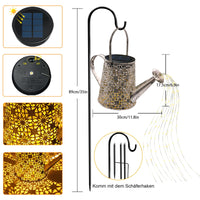 1 x RAW Customer Returns Solar garden, solar watering can with fairy lights, solar lamps, garden, , LED fairy lights, waterproof for courtyard path, balcony, terrace, tree, yard, gifts for mom, women, Mother s Day - RRP €25.99