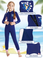 1 x Brand New Summshall Wetsuit Girls 2.5MM Neoprene Long Sleeve Wetsuit Diving Suit Ultra Stretch Thermal Swimsuit for Snorkeling and Water Play - RRP €34.19