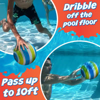 9 x Brand New The Ultimate Pool Ball - Fill this ball with water to play underwater games - Dribble off the bottom of the pool and go under the water for endless summer pool fun Yellow Cyan  - RRP €270.0