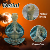 1 x RAW Customer Returns Zueyen Yoga Turtle Meditation Figurine Home Decoration Creative Beach Meditation Turtle for Home Gift Collection Office Spring Summer Garden Decoration - RRP €13.1