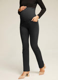 1 x RAW Customer Returns Maacie Elastic Maternity Pregnancy Pants Casual Work Pants with Pocket Black in Straight XXL - RRP €29.22