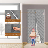 1 x RAW Customer Returns Yotache Magnetic Thermal Insulation Curtain for Doors, Thermal Door Curtain 100 x 210 cm Windproof Thermal Insulation for Balcony Door, Oxford Cloth with Polyester Cotton Warm Winter - RRP €43.99