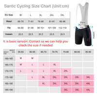 1 x RAW Customer Returns Santic cycling shorts women with suspenders bicycle bib shorts padded cycling shorts with suspenders with pockets purple EU 3XL - RRP €33.99