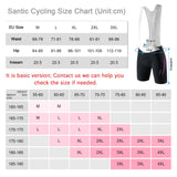 1 x RAW Customer Returns Santic cycling shorts women with suspenders bicycle bib shorts padded cycling shorts with suspenders with pockets purple EU 3XL - RRP €33.99