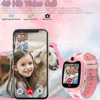 1 x RAW Customer Returns 4G Smartwatch Kids with GPS and Phone Video Call, Kids Smartwatch with GPS with SIM, Smart Watch Kids Watch Call SOS IP68 Waterproof Games School Mode Camera Alarm Clock, Gifts for Girls Boys - RRP €59.99