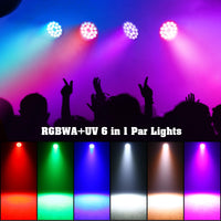 1 x RAW Customer Returns 6 in 1 LED Par Spotlight, 200W 18 LED Stage Light, RGBWA UV DMX512, Disco Light, 7 10 CH, 4 Control Modes, 8 Lighting Modes Perfect for Party Bar Halloween - RRP €92.99