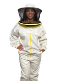 1 x RAW Customer Returns BEEART beekeeper suit, professional bee suit, beekeeper overall with round hat. Excellent protection for beekeepers. White M  - RRP €68.08