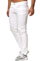 1 x RAW Customer Returns Elara Men s Jeans Slim Fit Trousers Denim Stretch Chunkyrayan 16533-White-32W 32L - RRP €34.01