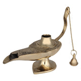 1 x RAW Customer Returns JMD Handcrafted Brass Aladdin Genie Lamps Incense Burners 12-Inch  - RRP €32.51