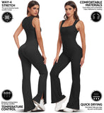 1 x RAW Customer Returns UNIQUEBELLA Jumpsuit Women, Overall with Wide Leg Sexy Outfit for Women - Body Suit Catsuit Women One Piece Tracksuits High Waist - RRP €40.33