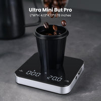 1 x RAW Customer Returns Rechargeable Mini Coffee Scale with Timer, Maestri House Espresso Scale, 2kg 0.1g Accurate Scale for Espresso and Pour Over Coffee, Portable Digital Kitchen Scale with Automatic Time Measurement - RRP €36.99