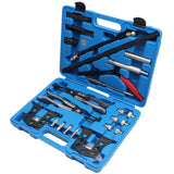 1 x RAW Customer Returns CCLIFE 25-piece universal pneumatic valve spring compressor for 8, 16 or 24 valves, valve stem seal assembly tool with pliers - RRP €55.87