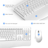 1 x RAW Customer Returns Seenda Ergonomic Keyboard Mouse Set, 2.4G USB Wireless Full Size Keyboard and Mouse with Wrist Rest and Foldable Stand, Wireless Keyboard Mouse for Windows Computer Laptop PC, Black - RRP €40.33