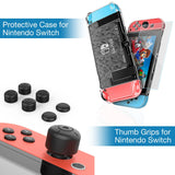 1 x RAW Customer Returns HEYSTOP Switch accessory set bundle 28 in 1 for Nintendo Switch, with bag for Nintendo Switch, dockable protective case, tempered glass protective film, grip case, charging station for Nintendo Switch controller etc - RRP €33.26