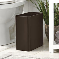 1 x RAW Customer Returns mDesign Rectangular waste bin with 10 liter capacity - Waste collection bin - Perfect as a waste bin for kitchen, bathroom, office, bedroom - brass - RRP €42.0