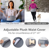 1 x RAW Customer Returns Hot water bottle belt with cover to tie around, hot water bottle belt portable 1L made of rubber, heat belt periods for hands period neck shoulder back stomach, gift for women mother wife, grey - RRP €15.59