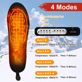 1 x RAW Customer Returns Heated insoles, thermal insoles, battery operated with 4 heating levels, heated sole, rechargeable 5000 mAh, foot warmer with app remote control, size 41-46 can be cut to size , washable - RRP €41.15